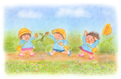 昭和の子供 通園風景