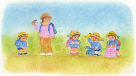 昭和の子供 春の遠足
