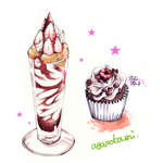 鉛筆、シャープペンシルによるアナログイラストを、デジタル着色しています。