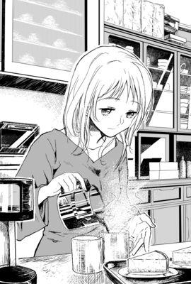 珈琲と女性 代 女のイラスト インテリアのイラスト 建築パースのイラスト お菓子 スイーツのイラスト 飲み物のイラスト Skillots