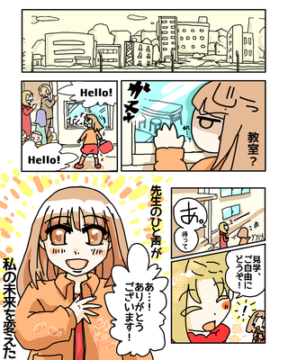 英会話教室 漫画のイラスト Skillots