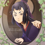 三国志の徐庶のイメージ。窓から顔を出して遠くからやってくる劉備を見つける（その後後ろにいる誰かに伝える）というシーンを想定しています。