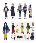 自身でキャラクター及び衣装をデザインしました。