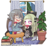 デフォルメキャラ＋背景