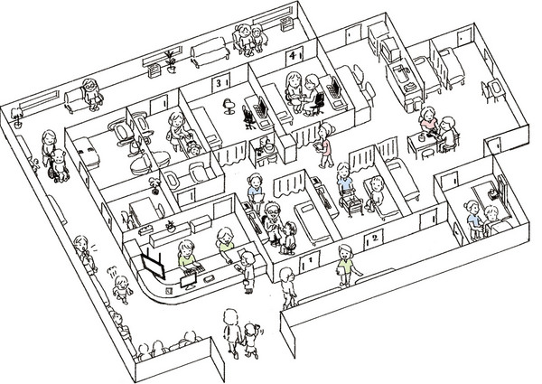 クリニックの見取り図を鳥瞰図 のように描けますか 制作実績 Skillots スキロッツ
