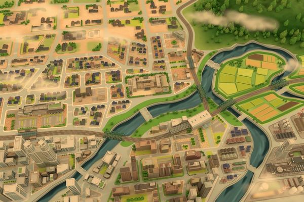 架空都市の俯瞰イラストの作成 | 制作実績 | Skillots (スキロッツ)