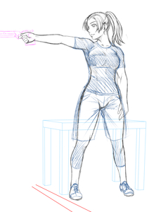 スポーツ射撃競技 銃を構えているイラスト 2点 制作実績 Skillots スキロッツ