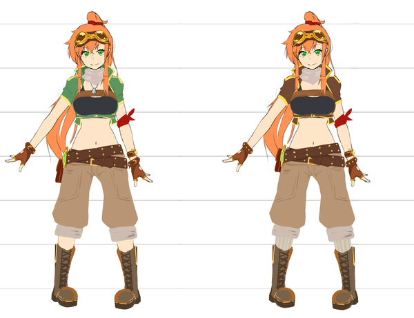 オリジナルフィギュア作成の元となるイラスト 3面図 の作成 制作実績 Skillots スキロッツ