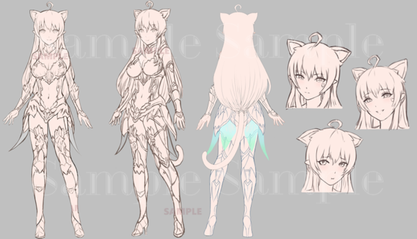 キャラクターの三面図 表情差分 制作実績 Skillots スキロッツ