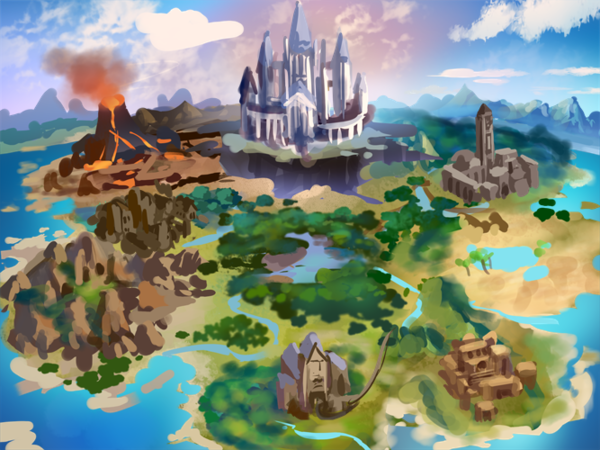 R18同人rpgゲームに使用するワールドマップイラスト制作依頼 Past Projects Skillots
